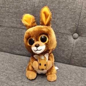 Brown Kangaroo Plush Toy with Joey